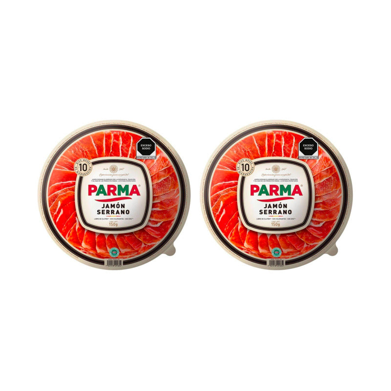 Jamón Serrano Parma Charola 2 Piezas De 150 G