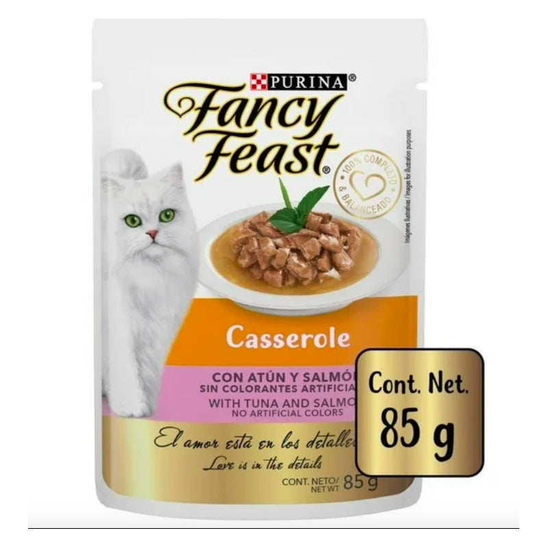 Alimento P/gato Fancy Feast Casserole Atún/salmón 12pz D 85g