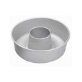 Molde De Aluminio Rosca Recta Hornear Pan, Pastel. 28 Cm Gris