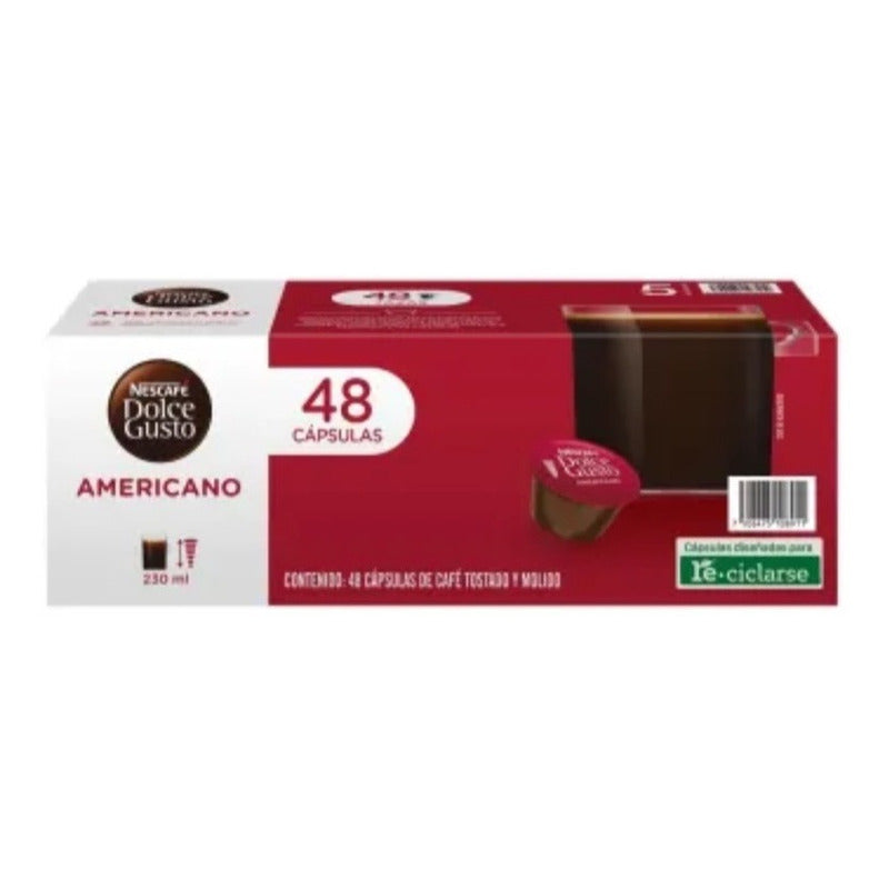 Cápsulas De Café Dolce Gusto Nescafé Americano 48 Pzas