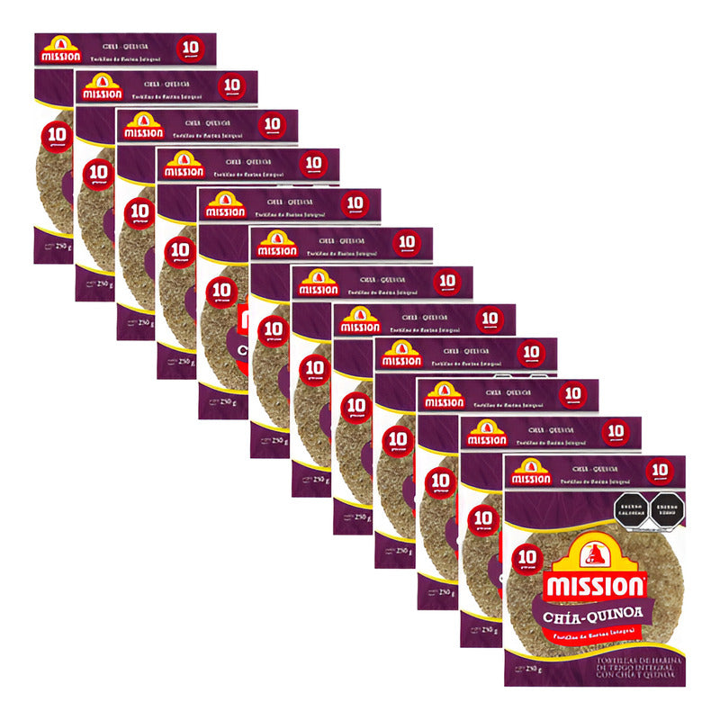 Tortillas De Harina Con Chía Y Quinoa Mission 12 Pz De 250gr