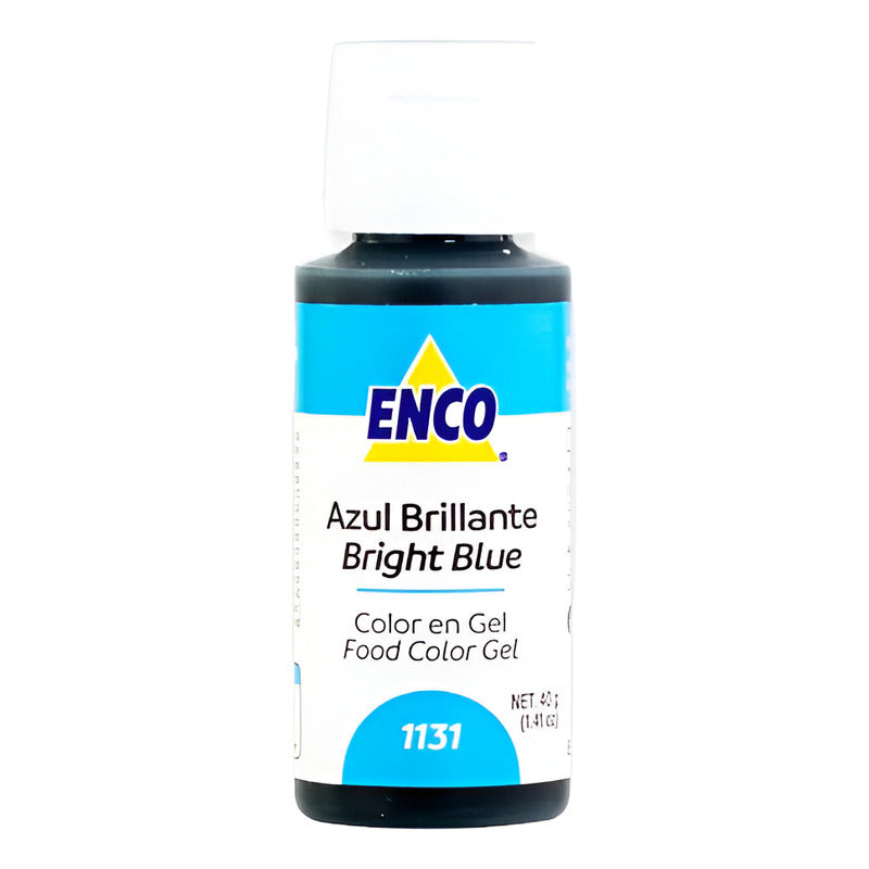 Colorante En Gel Enco Azul Brillante 40g (2pzs) Azul Brillante
