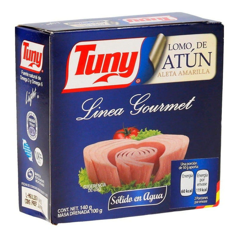 Lomo De Atun En Agua Gourmet Tuny Lata 140gr 6 Pack Ipg