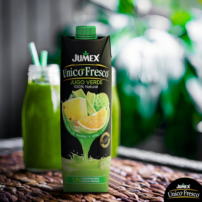 Jugo Verde Jumex Único Fresco 1 L 100% Jugo 4 Pzs