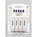 Pilas Aa Tesla Gold+ Alcalinas Paquete 4 Piezas 1.5v