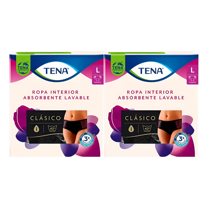 Tena Ropa Interior Reusable Corte Clasico Grande 2 Pzas Grande