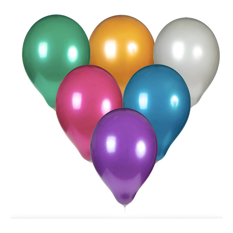 Globos Metálicos Colores Surtidos De 13cm Paquete De 100pz Surtidos