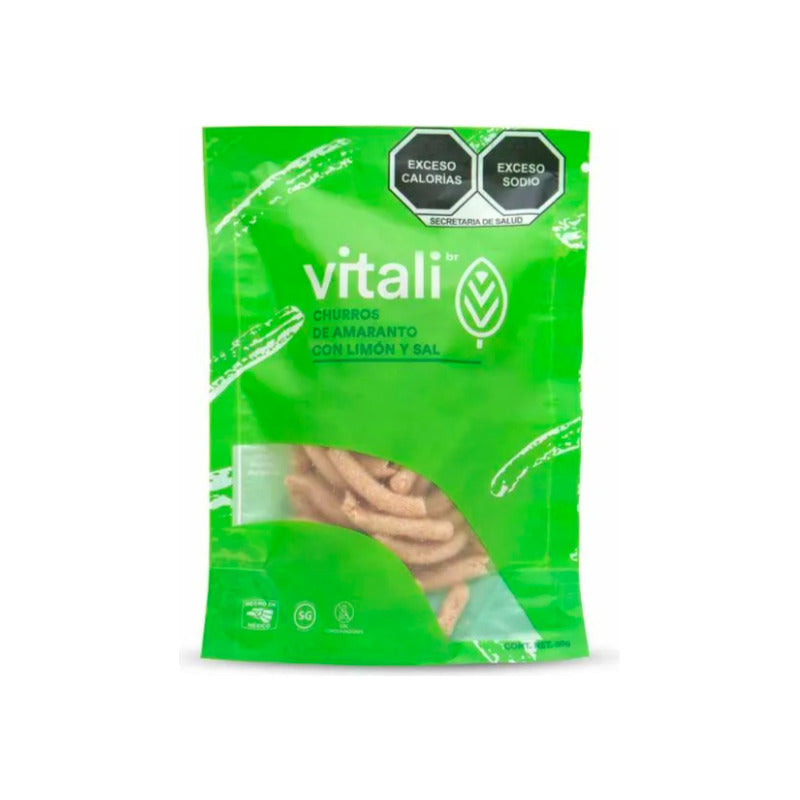 Churritos Vitali De Amaranto Sabor Limón 5 Piezas De 50g