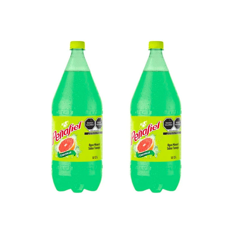 Agua Mineral Peñafiel Sabor Toronja 4 Piezas De 2 Litros