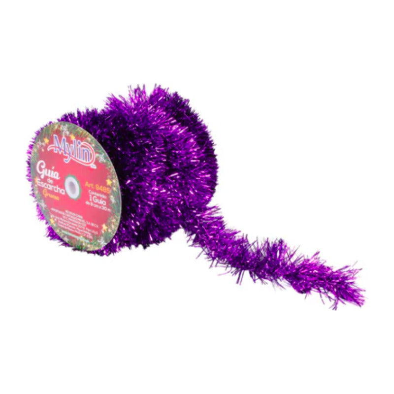 Escarcha Metálica Color Morado 3 Carretes De 9cm X 30m
