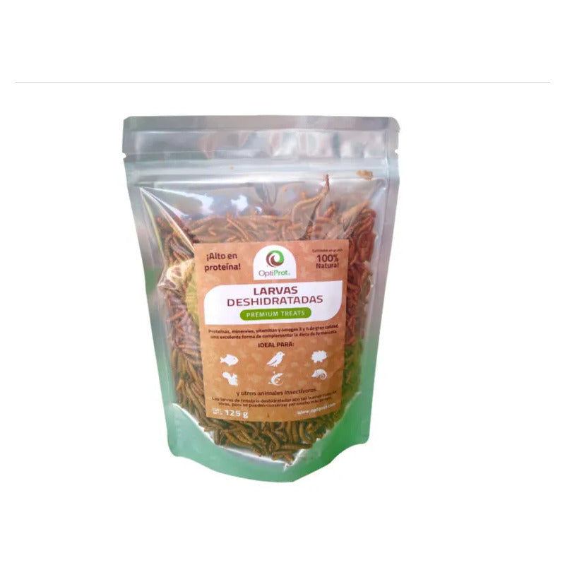 Alimento P/reptiles Anfibios Aves Tenebrios Deshidratado125g