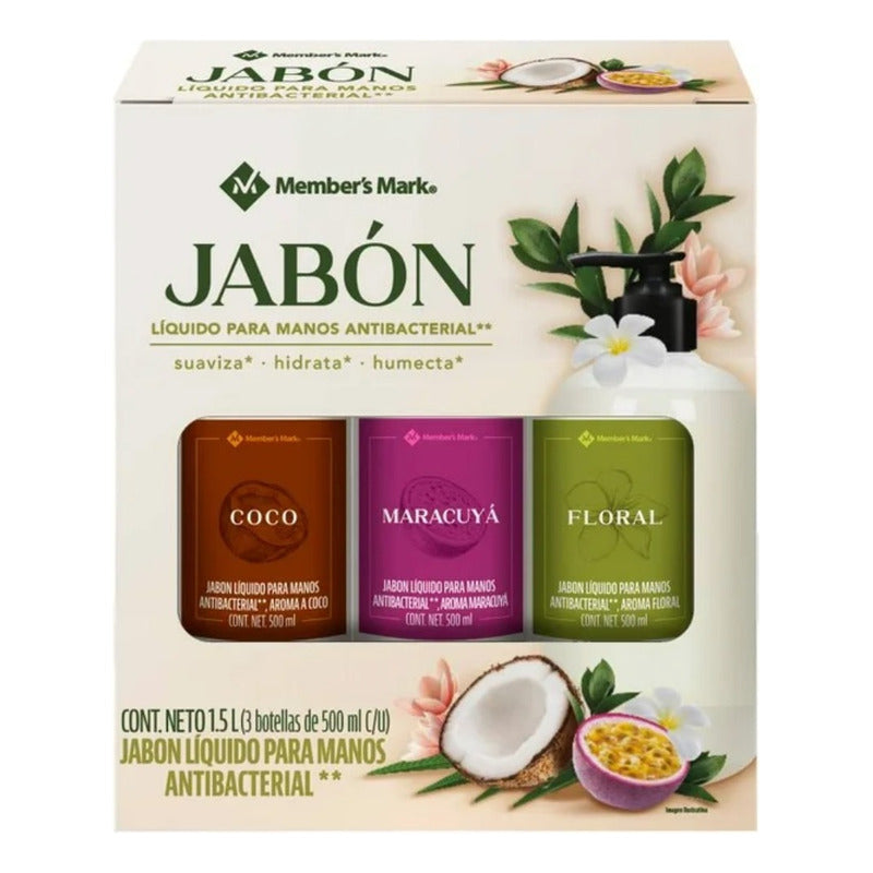 Jabón Líquido Para Manos Member's Mark 3 Piezas De 500 Ml