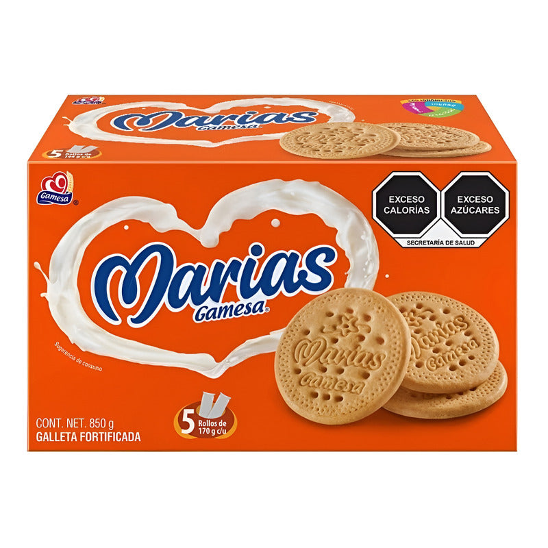 Galletas Marias Gamesa De 720g Con 5 Rollos De 144g C/u