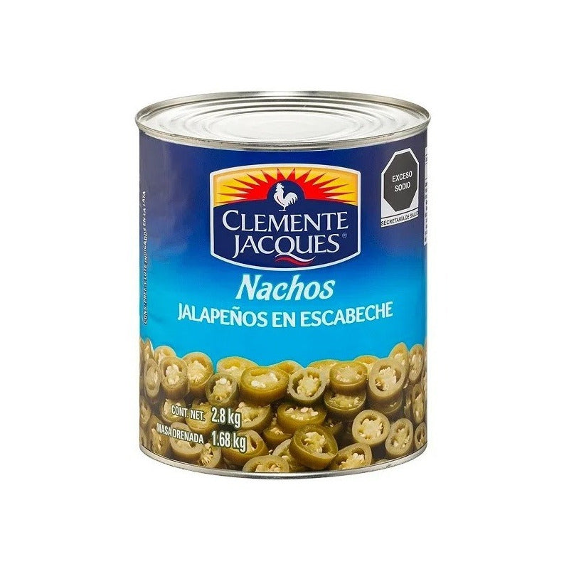 Jalapeño Nachos Clemente Jacques 1.68kg (escabeche) 2 Latas