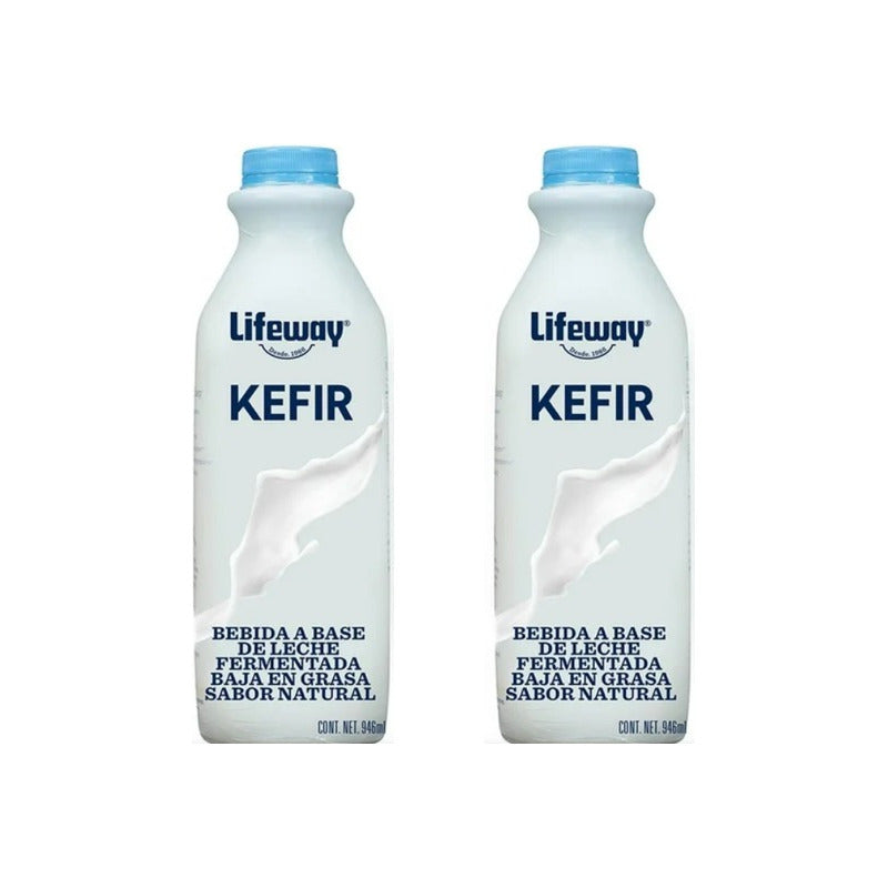 Bebida Lifeway Kefir Sabor Natural Baja Grasa 946ml (2pzas)