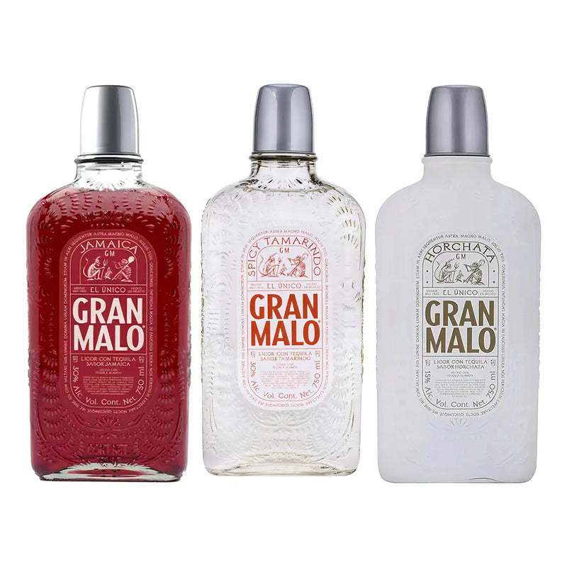 Licor De Tequila Gran Malo Tamarindo+horchata+jamaica 750 Ml