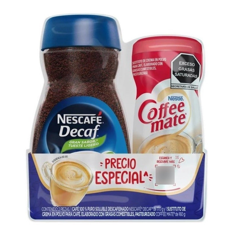 Café Nescafé Decaf Descafeinado 170 G + 1 Coffee Mate 160 G