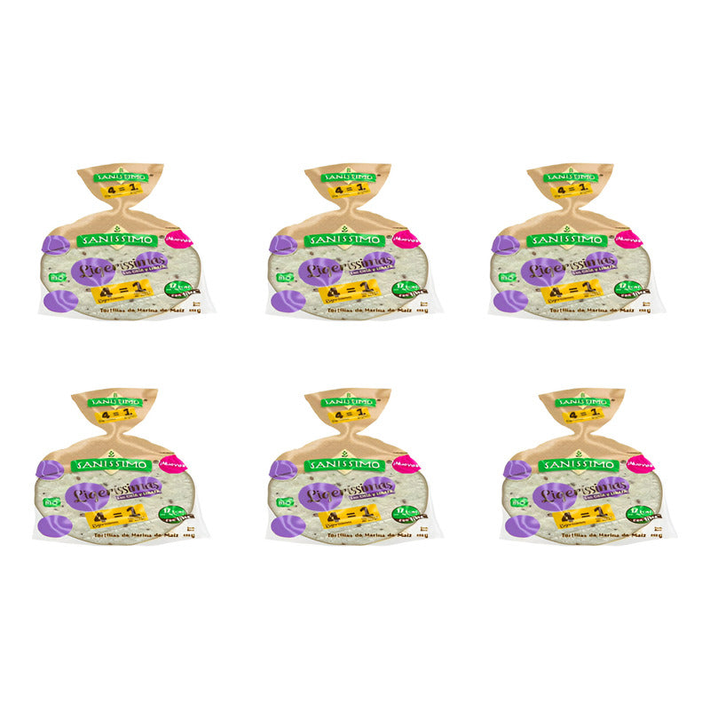 Tortillas Sanissimo Ligerissimas Chía Y Linaza 6 Pz De 400g