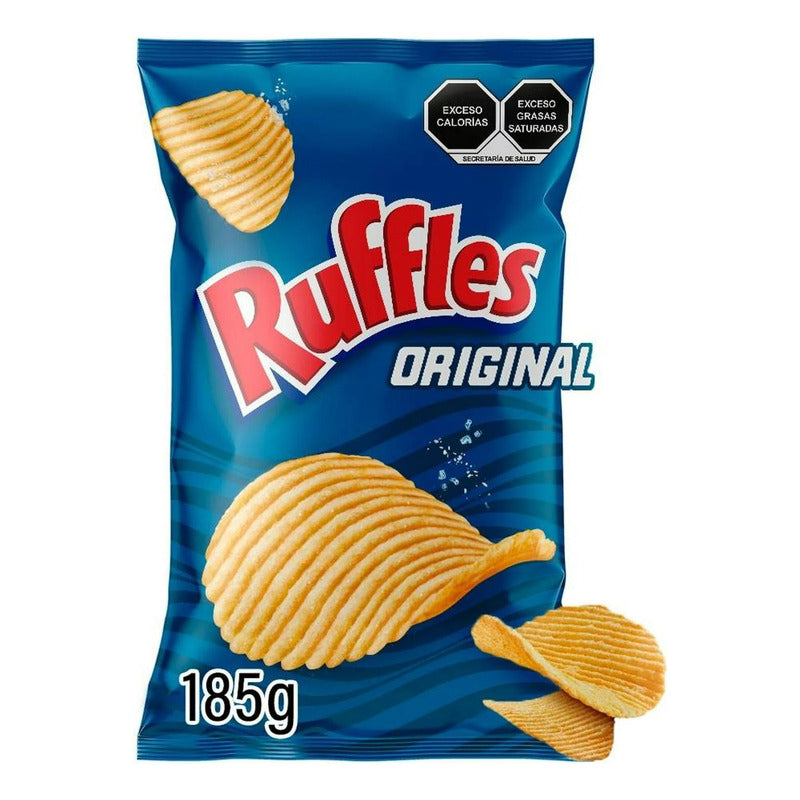 Papas Sabritas Ruffles Original Con Sal 185g (3 Piezas)