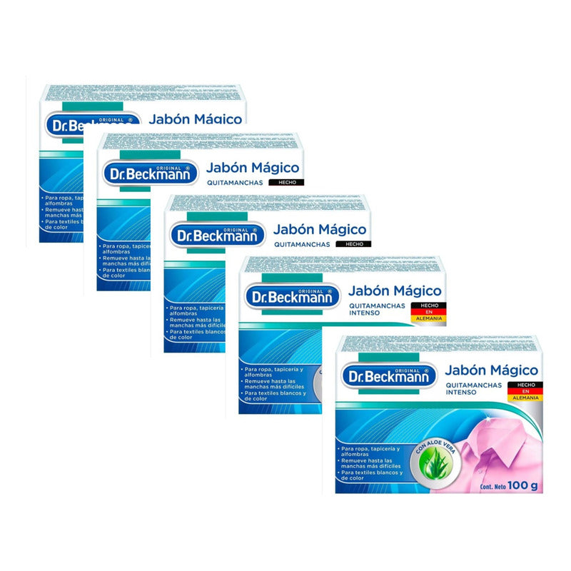 Jabón Mágico Dr Beackman  Quitamanchas  5 Pz De 100 G