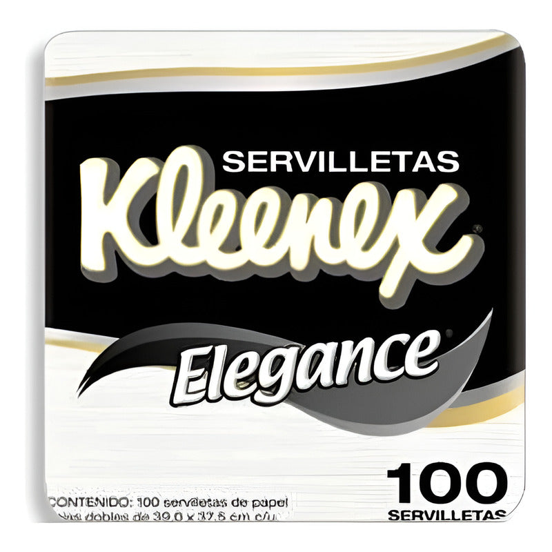 Servilletas Kleenex Elegance, Pack De 3 Paquetes Con 100 Unidades Cada Uno