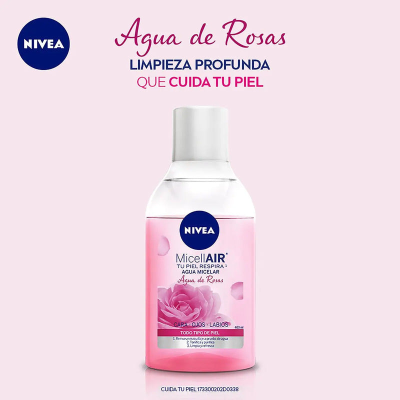 Nivea Agua Micelar Agua De Rosas, 400 Ml