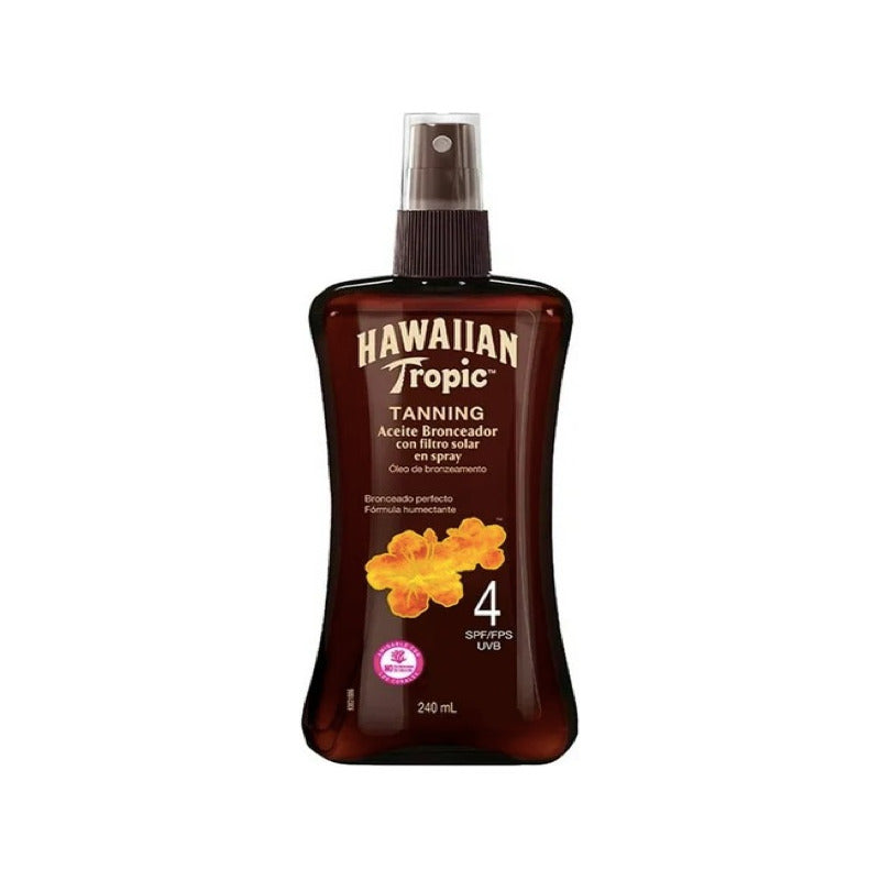 Hawaiian Tropic Tanning Aceite Bronceador Fps4 2pzs De 240ml