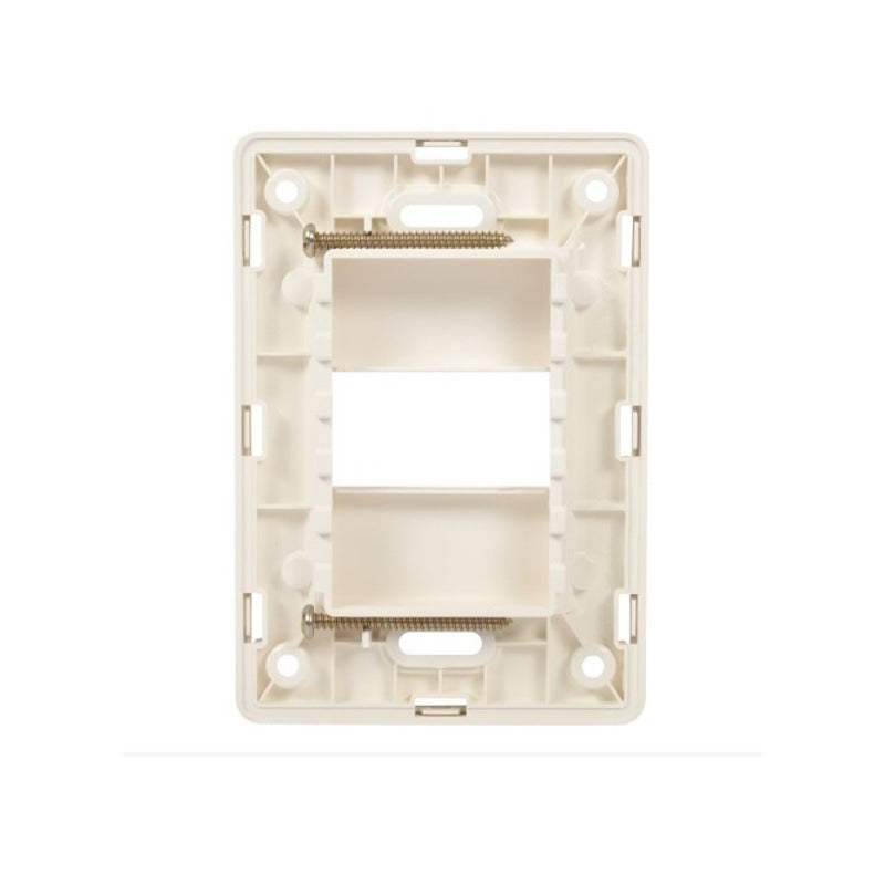 Placa Con Chasis De 1 Módulo  Blanco 3 Pzs Blanco