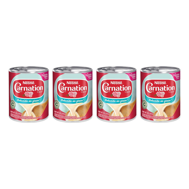 Nestlé Carnation Clavel Reducida En Grasa 360 G (4 Piezas)
