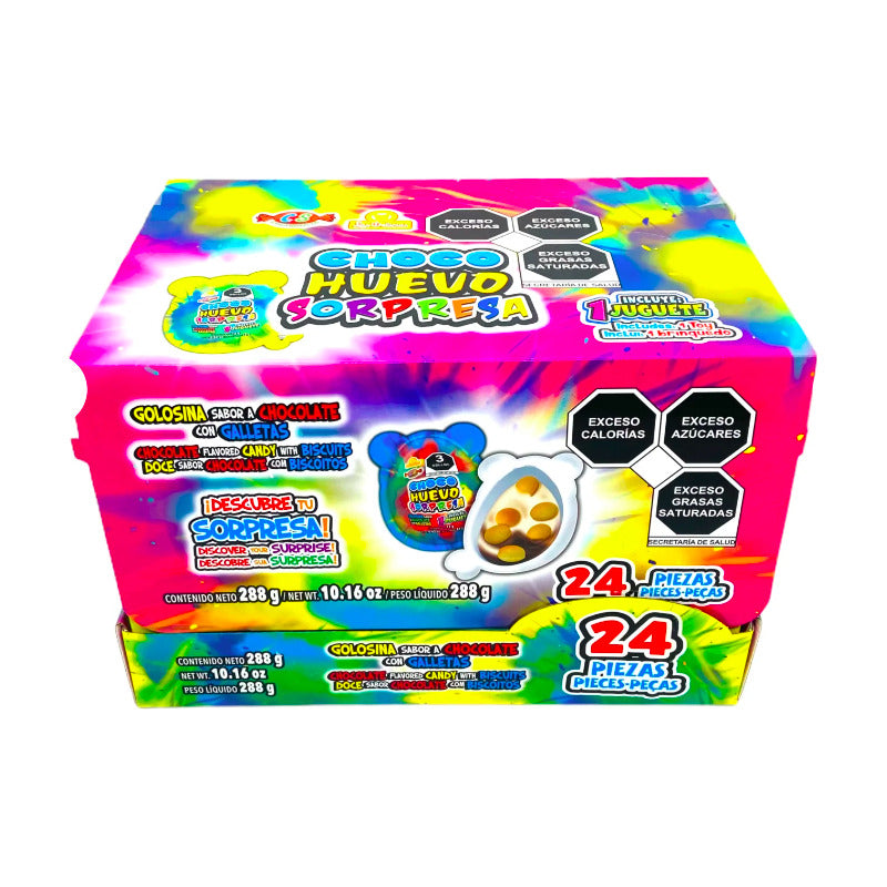 Choco Huevo Sorpresa Las Delicias 3 Paquetes Con 24 Piezas