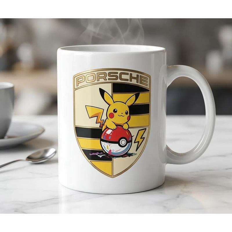 Taza Porsche Picachu Blanco Picachu - Porsche