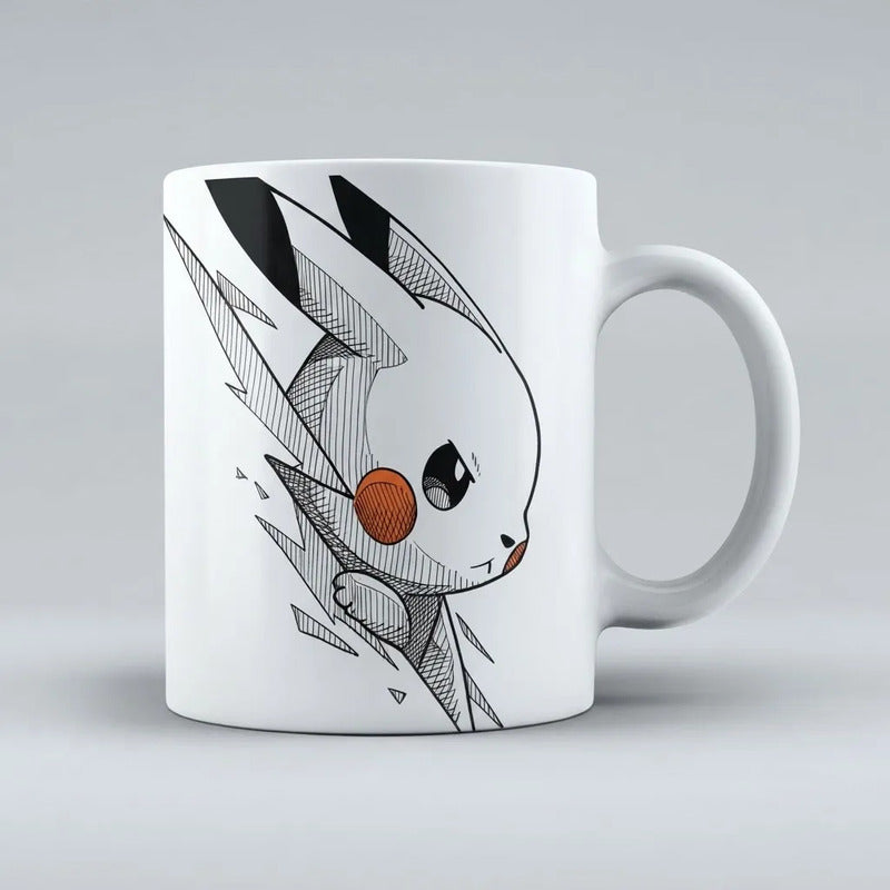 Taza De Cerámica Pikachu Pokémon Sketch 11 Oz Blanco Picachu