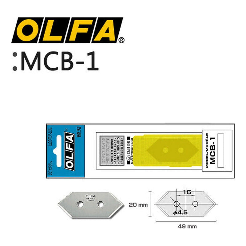 Repuesto Cuchilla Olfa Mcb-1 Cuter 5 Hojas Compatible Mc45