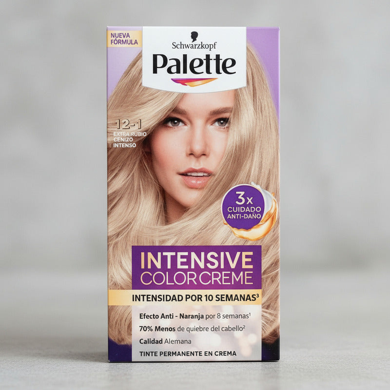 Tinte P/cabello Palette 12-1 Rubio Cenizo Intenso 4pz D 50ml 12-1 Extra Rubio Cenizo Intenso