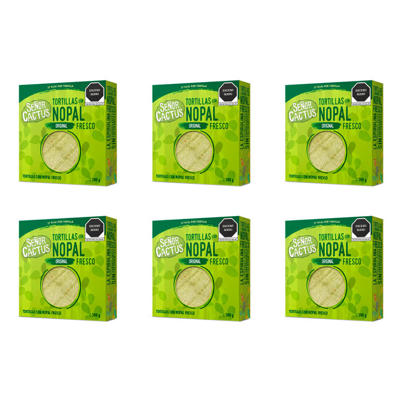 Tortillas De Nopal Señor Cactus 6 Piezas De 500gr