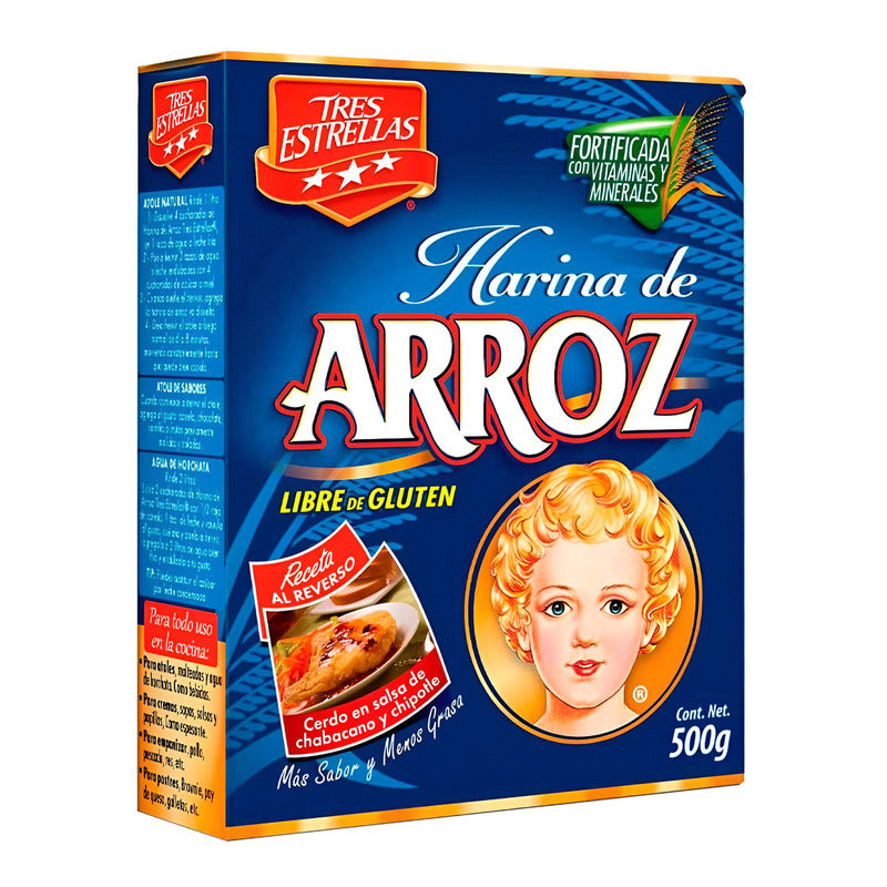 Harina De Arroz Tres Estrellas 500g