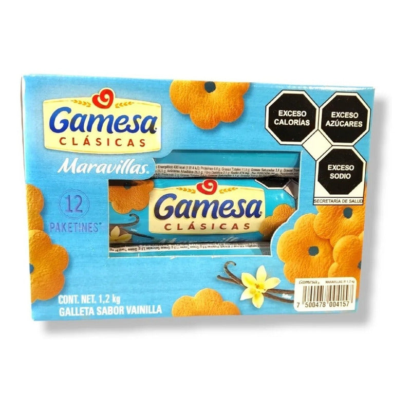 Galletas Maravillas Gamesa Clasicas 12 Paketines De 100g C/u