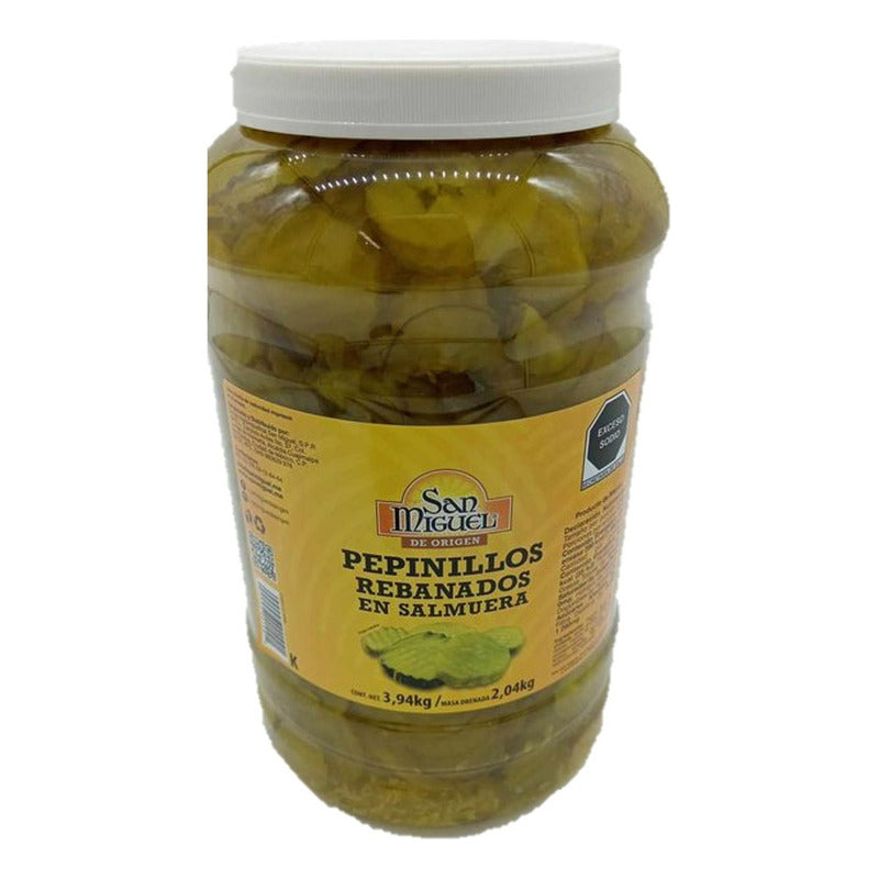 Pepinillo Agrio San Miguel Ondulado Y Rebanado 3.94 Kg