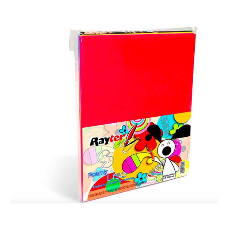 Foamy Carta Rayter / Colores Surtidos / 10 Piezas