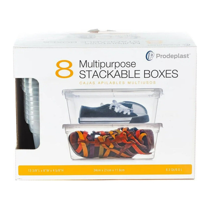 Cajas Multiusos Prodeplast 8 Pzas (1 Caja) N/a Lisa