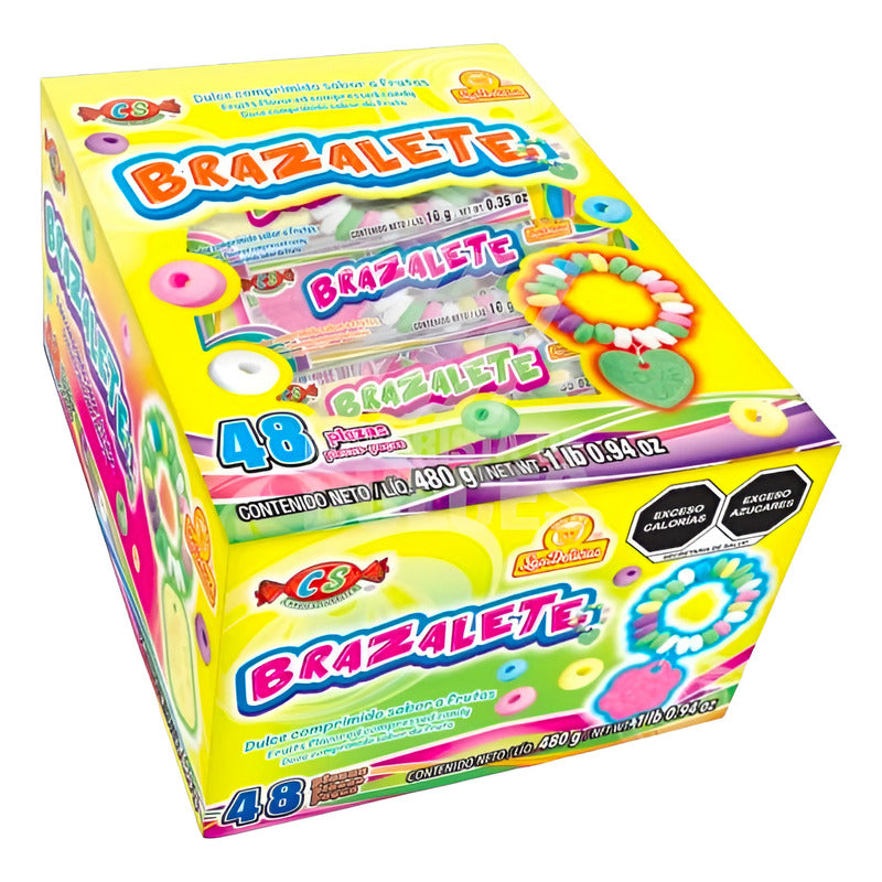 Dulce Caramelo Brazalete Candy Las Delicias 12 Paq De 48pzas