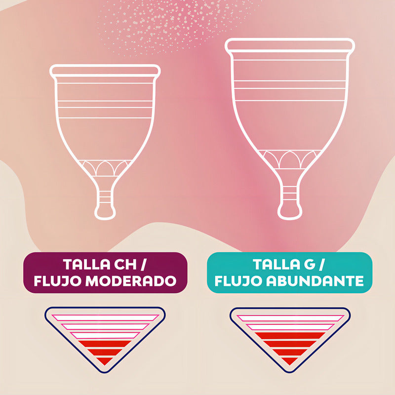 Copa Menstrual Saba V-cup Flujo Abundante Talla G 1 Pieza Rosa
