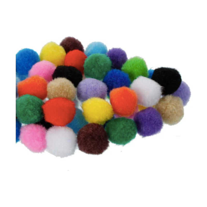 Mercería Pom Poms De 19mm Surtido De Colores 3 Paq De 100pz
