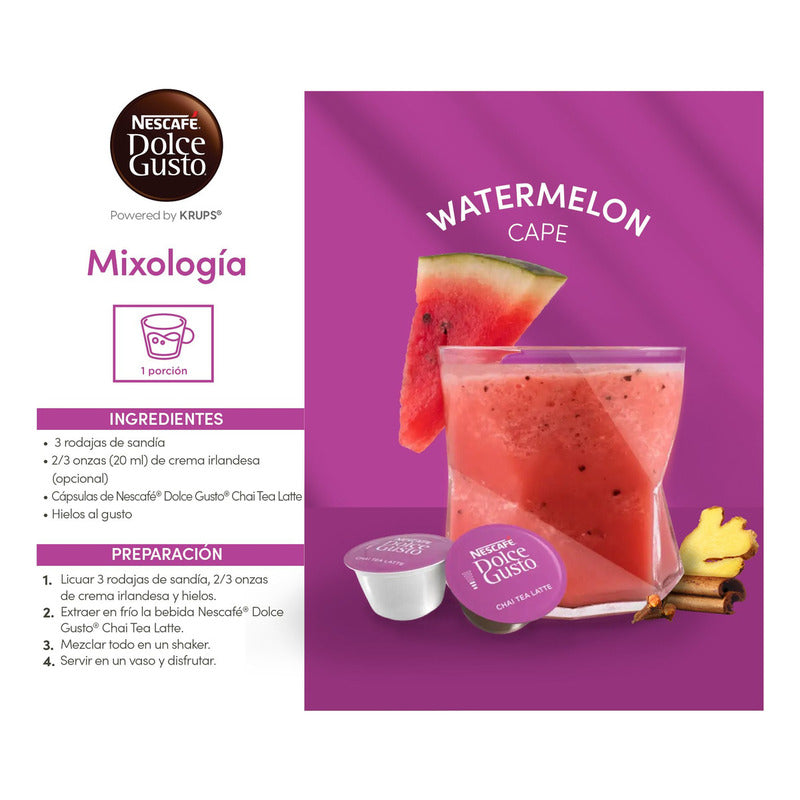 Nescafé Dolce Gusto Té Chai Latte | Polvo Para Preparar Bebidas | Caja De 16 Cápsulas