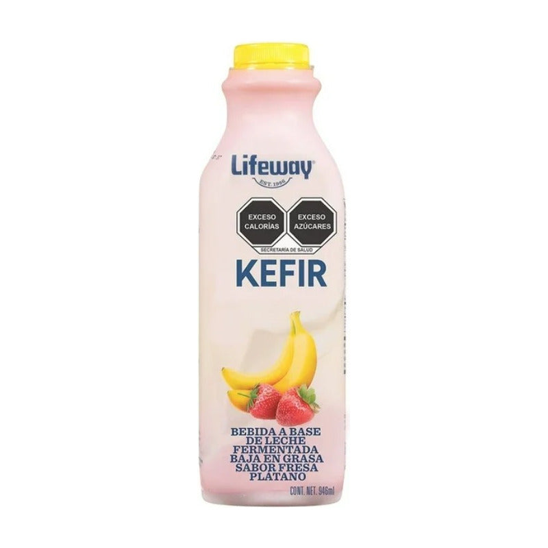 Bebida Lifeway Kefir Sabor Fresa Plátano 1 Pieza De 946ml