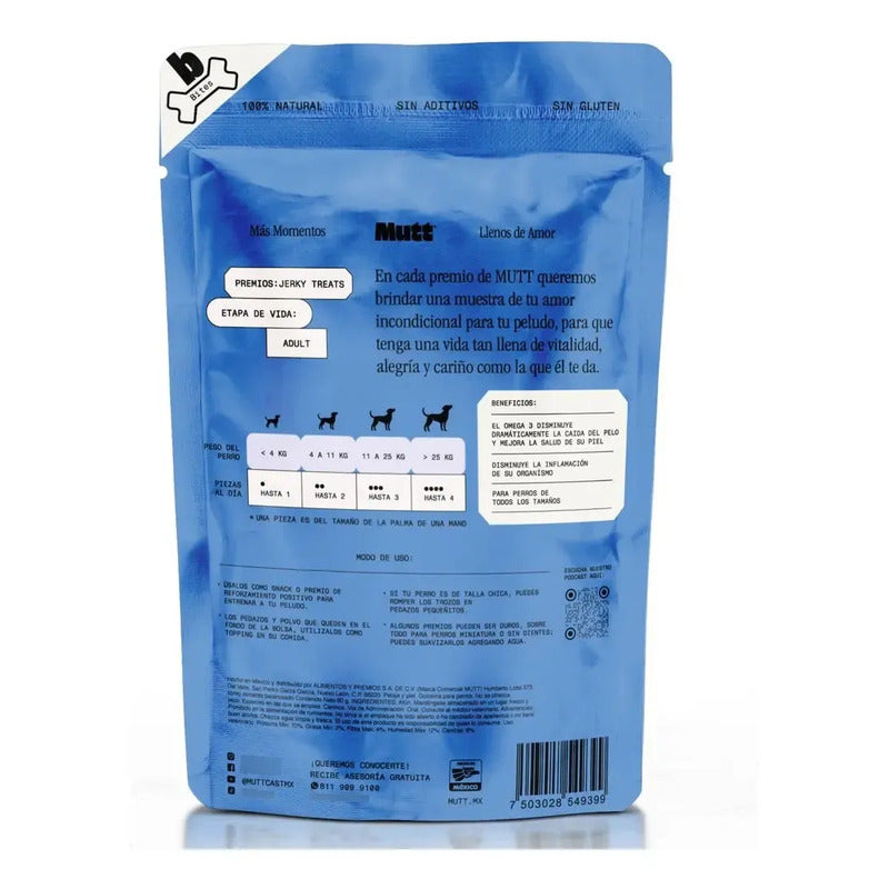 Premios Para Perros Mutt Atún Y Omega 3 80g Piel Y Pelaje