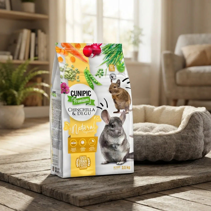 Cunipic Premium Alimento Para Chinchilla Y Degu, 2.5 Kg