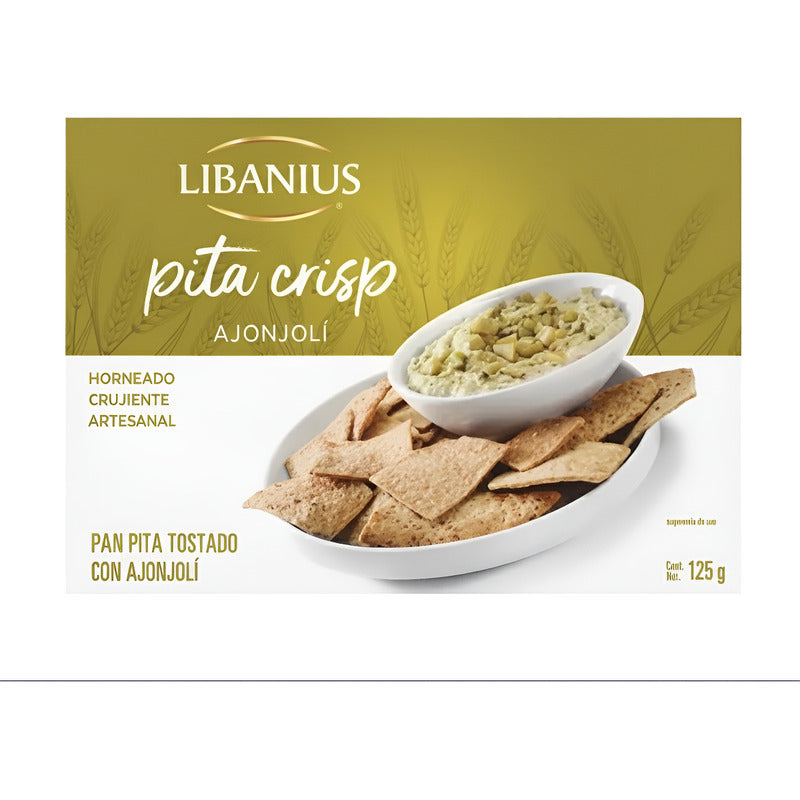 Pita Crisp Tostado Con Ajonjolí Libanius Pita 6 Pz De 125gr