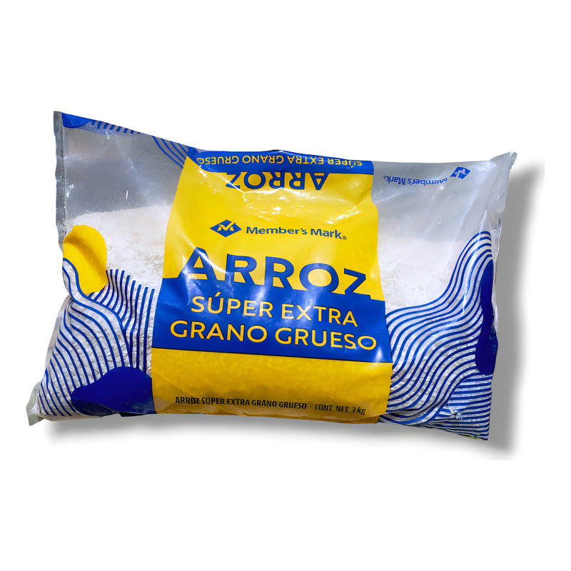Arroz Super Extra Grano Grueso Members Mark 3kg