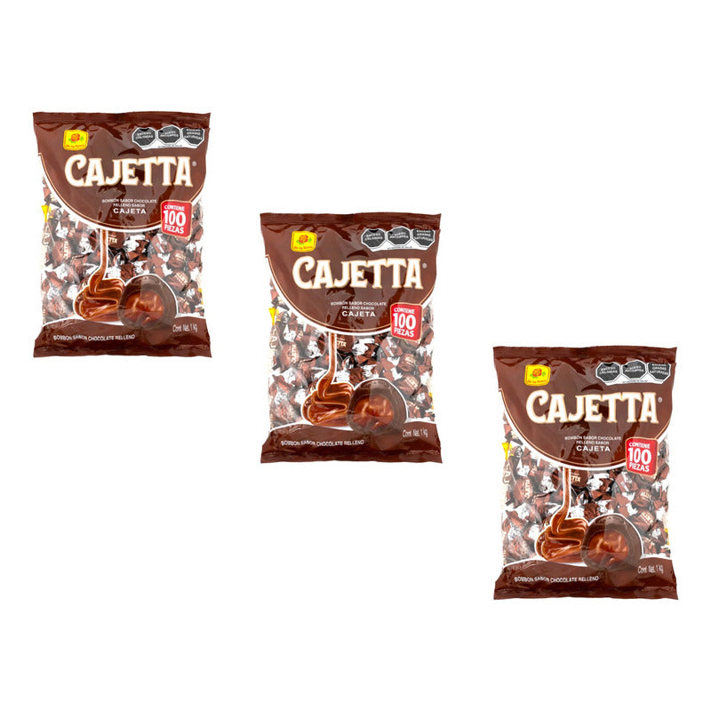 Bombón De Chocolate Relleno De Cajeta De La Rosa 1 Kilo 3 Pz